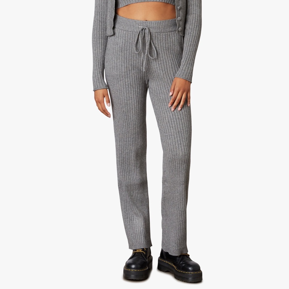 NIA Ribbed Sweater Pant NWT Charcoal Size XS